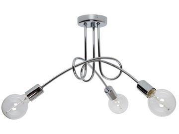 NOWOCZESNA LAMPA LOFT CHROMOWANA EDISON RETRO