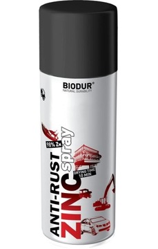 Biodur FARBA CYNKOWA ANTYKOROZYJNA 400 ml SPRAY