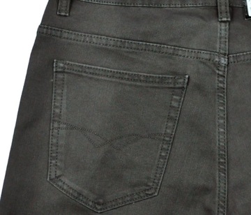 Spodnie męskie jeans Big More 621 oliw. L32 pas 120 cm 46/32