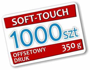 Wizytówki 1000 szt Aksamitne Soft Touch Softtouch