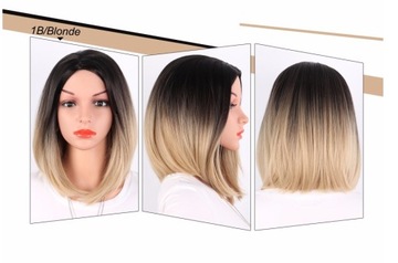 КОРОТКИЙ ПАРИК ПРЯМЫЕ ВОЛОСЫ КОРОТКИЙ OMBRE SOMBRE MIX