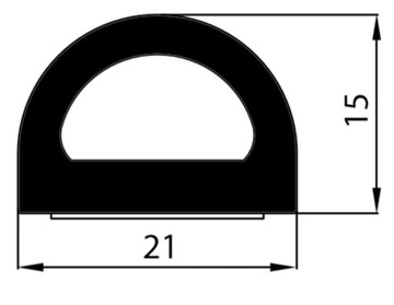 Уплотнители оконные самоклеящиеся СД-112 21х15 мм