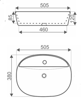 Kerra KR 860 овальная накладная раковина