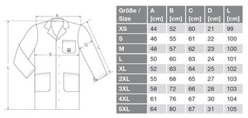 Антистатический фартук ESD AM130 белый, 2XL