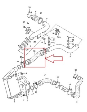 ИНТЕРКУЛЕР/ШЛАНГ VW PASSAT 1.9TDI 058145856D