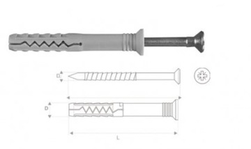 РАСШИРИТЕЛЬ БЫСТРОГО МОНТАЖА 8 x 45 100 шт.