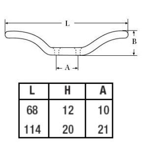 НЕРЖАВЕЮЩАЯ НЕРЖАВЕЮЩАЯ, КИСЛОТОСТОЙКАЯ ФЛАГ CLEE A4 L=114 ММ