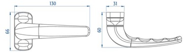 Ручка дверная алюминиевая MASTER COMFORT, черная