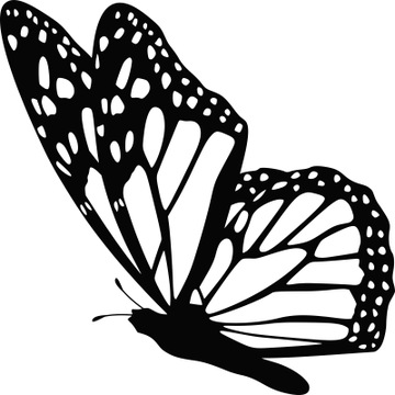 Dekoracyjna naklejka na ścianę samoprzylepna MOTYL do sypialni 25 cm