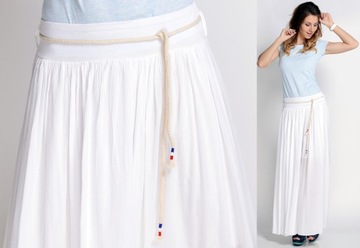 ДЛИННАЯ ИТАЛЬЯНСКАЯ ВОЗДУШНАЯ ЮБКА МАКСИ, БЕЛАЯ