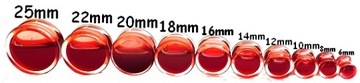 Plug tunel LIQUID krew BLOOD akrylu akrylowy 10mm