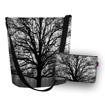 Torba filcowa Funky + kosmetyczka BERTONI listonoszka filc Serenity