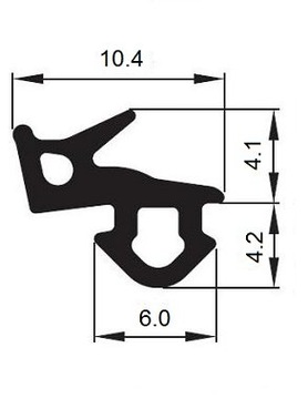 Уплотнитель оконный с-1126 VEKA WEKA