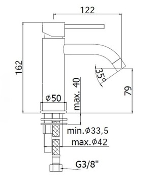 РАКОВИНА PAFFONI LIGHT FATTER LIG071 МАТОВЫЙ ЧЕРНЫЙ