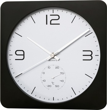 Zegar ścienny z termometrem E01.3689