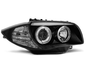 Lampy przód BMW 1 E87 E81 E82 E88 Angel Black LED