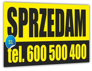 Baner reklamowy 2x1m Sprzedam Wynajmę Kupię DOM/Działkę Mieszkanie Wzory