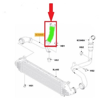 RURA WĄŻ INTERCOOLERA FORD MONDEO MK4 2.2 TDCi