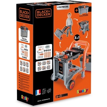 SMOBY Workshop ТЕЛЕЖКА Инструменты BLACK DECKER багажник