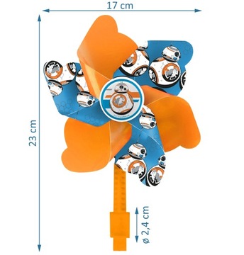 Wiatraczek na kierownicę STAR WARS BB8