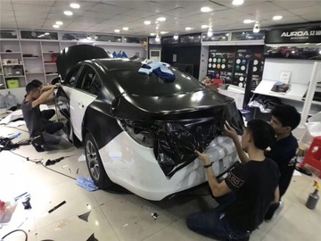 ФОЛЬГА ШПОН БЛЕСК ЧЕРНАЯ ЧЕРНАЯ 50 x 152см HQ м