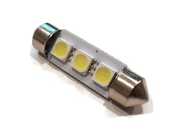 ЛАМПОЧКА 3 LED 5050 SMD ТРУБА 37мм C5W C10W ФЕСТОН