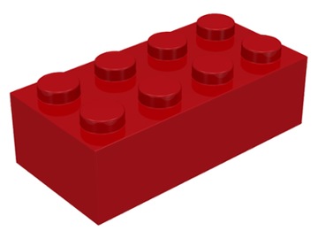 LEGO Klocek - brick 2x4 (3001) czerwony 10szt