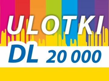 ULOTKA DL 20000 SZT. 130g 2stronne ULOTKI KOLOROWE