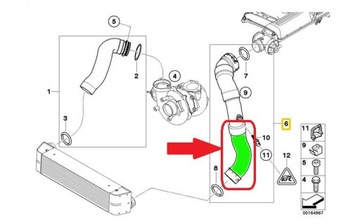 ТРУБА ТУРБО BMW 3 E90 E91 318d 320d 1161-7805437