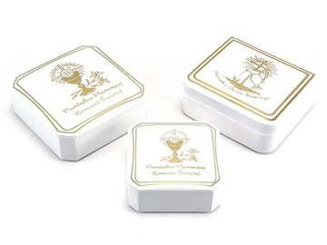 ZLOTY naszyjnik WISIOREK i ŁAŃCUSZEK serce KOMUNIA