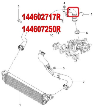 ШЛАНГ ТУРБО ТРУБКИ RENAULT MASTER 3 2.3dCi 144602717R