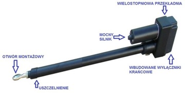 SILOWNIK ELEKTRYCZNY SZYBSZY BRAMY NAPED 300kg 12c