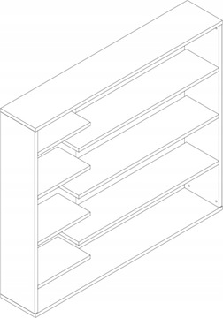 Мебель системы Z2L SHELF для гостиной ZANDO, глянцевая