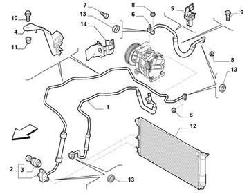 przewód klimatyzacji Fiat Panda 2008-2010 51833727