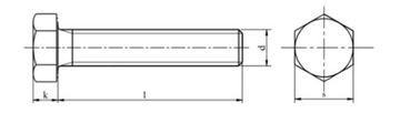 M20x1,5x45 Винт с мелкой посадкой, класс 10,9 DIN 961 1 шт.