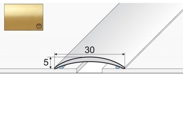 Listwa łączeniowa A03 aluminiowa 93cm ZŁOTO