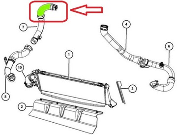 PŘÍVOD TURBO INTERCOOLER DODGE AVENGER 2.0CRD