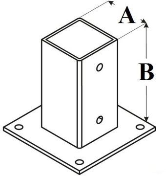 АНКЕР ДЛЯ ЗАБОРА СТОЛБ ДЛЯ ЗАБОРА ОСНОВНОЙ СТОЙКА 100x100