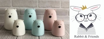 Светильник SILICONE BEAR, маленький Rabbit&Friends Розовый