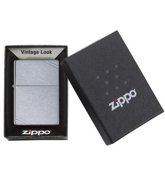 ЗАЖИГАЛКА ZIPPO 230 VINTAGE МАТОВЫЙ ХРОМ