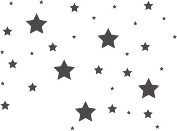 NAKLEJKI NA ŚCIANĘ GWIAZDKI GWIAZDY ZESTAW XXL