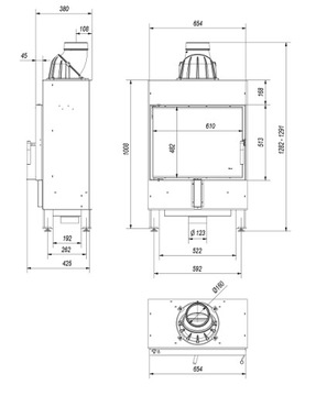 ~ КАМИННАЯ ВСТАВКА камин ECO LUCY 12 SLIM INLET