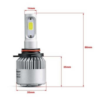 Светодиодная лампа MOTOR QUAD HIR2 9012 16000lm S2 72W 12V 24V FAN 1шт