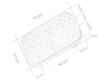 Матрас-люлька для новорожденного 70х37 - высота 7см.