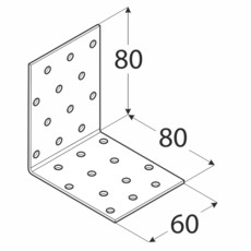 Уголок монтажный - КМ8 80х80х60х2 DMX