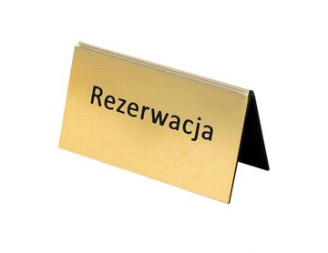 TABLICZKA INFORMACYJNA REZERWACJA NA STÓŁ - GRAWER 15x5 cm