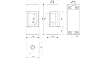 фото ориг. №16, 6× stove steel grilles torus 123 x 53 x 44 centimeters black