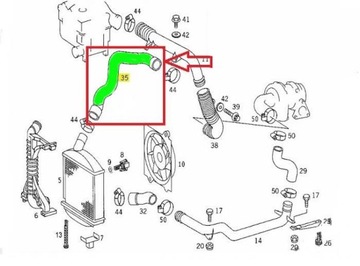 PŘÍVOD INTERCOOLER MERCEDES VITO W638 2.2 CDI