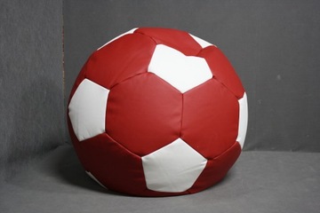 Pufa Piłka Sakwa Nowa FOOTBALL Skóra Eko Czerwona