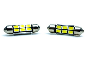 6 светодиодных ламп C5W C10W SMD Can Bus